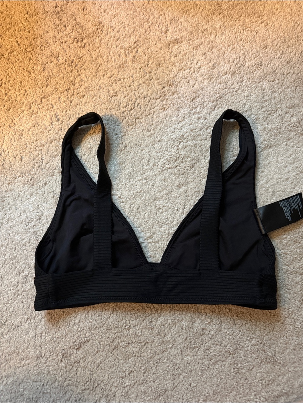 H&M Black Ribbed Bikini Top - Picture 3 of 4